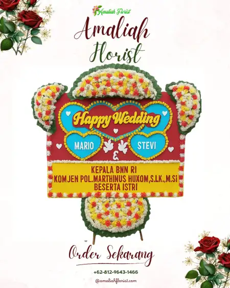Papan Bunga Pernikahan Timpah